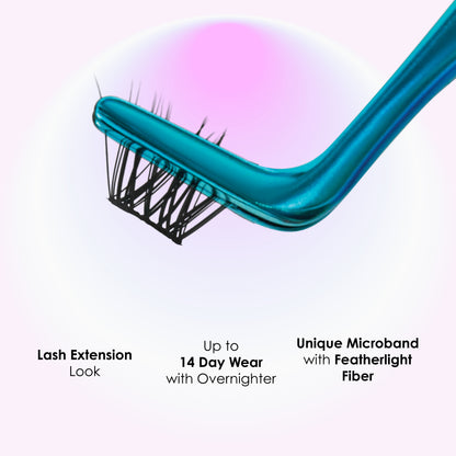 KISS FALSCARA Clear Band False Eyelashes, Lash  Extension Kit, 36 Lash Clusters